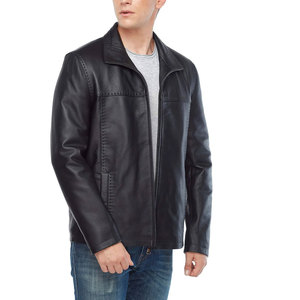 Chaqueta de piel de oveja a la moda personalizada para hombre al mejor precio, cuello levantado y tela de lona hecha en Pakistán - Product Image 3