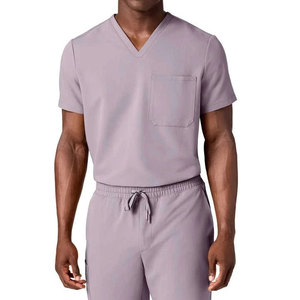 Traje Médico de Punto de Spandex/Poliéster para Hombre, Color Personalizado, Conjuntos de Uniformes Médicos Transpirables - Product Image 3