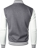 Veste universitaire d'hiver pour homme, col montant, streetwear, personnalisée OEM, haute qualité, avec impression frontale en relief