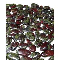 Cabochon de Jaspe Sang de Dragon Naturel Rouge Vert Pierre Semi-Précieuse Lisse Polie pour la Fabrication de Bijoux Vente en Gros