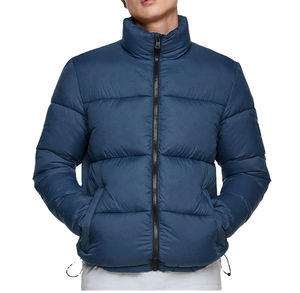 Chaquetas de marca privada para hombre, abrigo de invierno de algodón, chaqueta de burbujas reflectante, chaqueta acolchada para hombre con logotipo personalizado de alta calidad con capucha - Product Image 6