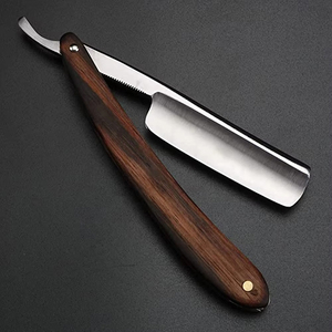 Maquinillas de afeitar para peluquero, afeitadora recta moderna, mango negro, corte de garganta, maquinilla de afeitar abierta, estilo de herramienta de afeitado con logotipo - Product Image 2