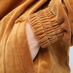 VIKY INDUSTRIES-ropa de entrenamiento para hombre, chándal de terciopelo con cuello levantado a la moda, novedad - Product Image 4