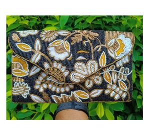 Wedding Ladies Beaded Clutch <b>Bag</b> Luxury Envelope Beaded Clutch <b>Bag</b> for Women Beaded <b>Evening</b> Clutch <b>Bags</b> Guru Kirpa Export House - Product Image 3