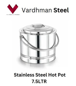 Vente de sortie d'usine pas cher prix 7.5 L marmite en acier inoxydable grande casserole de soupe de cuisson en gros chauffe-plats casserole en métal - Product Image 5