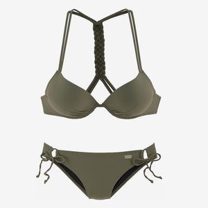 Women's Fashion <b>Bikini</b> Set Custom Logo Push up High Waist Halter Print Thongs Best Selling Beachwear Wholesale Custom Made - Product Image 2