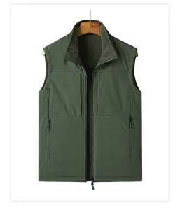 Chaleco sin Mangas para Hombre, de Algodón y Poliéster, Cuello en V, Multibolsillos, Estilo Cargo, Transpirable, para Primavera, Servicio OEM - Product Image 1