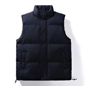Logo personnalisé OEM Gilet bouffant sans manches pour hommes, veste respirante, gilets à capuche à bulles pour l'hiver, vêtements d'extérieur chauds - Product Image 3