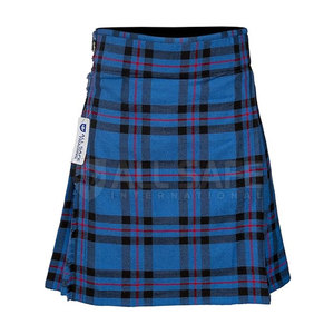 Falda escocesa de tartán para Festival escocés para hombre con correas de cuero ajustables, cuchillo, diseño plisado, cómodo de llevar - Product Image 4