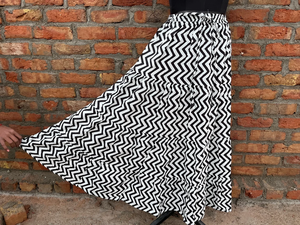 ชุดกระโปรงยาวผ้าฝ้ายสีขาวพิมพ์ลายสไตล์อินเดียสำหรับผู้หญิงสไตล์ลำลองมีสายรัดเอวปักระบายอากาศได้ดี - Product Image 5