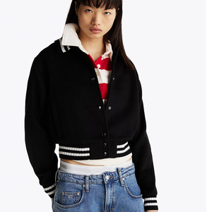 Chaqueta Universitaria Retro Unisex con Cuello Redondo, Dobladillo Acanalado, Forro Cálido, Personalizable con Nombre, Número y Bordado Personalizado - Product Image 1