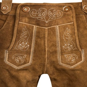 กางเกงขาสั้นบาวาเรียของผู้ชายหนังแท้ดีไซน์ดีที่สุดสไตล์บาวาเรีย - Product Image 3