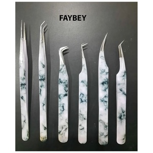 แหนบขนตาสีดำพลาสมา,ด้ามจับเพชรพร้อมฉลากส่วนตัวแหนบขนตาขนาด FAYBEY - Product Image 4