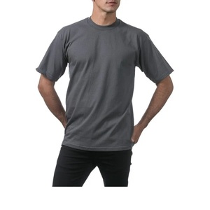 Novedad de verano, camiseta de gran tamaño de manga corta alta, camiseta transpirable con cuello redondo para hombre, camiseta para hombre, proveedor liso sólido de BD - Product Image 2