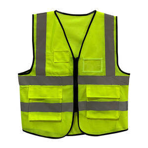 Gilet de sécurité réfléchissant jaune fluorescent personnalisé en gros pour adultes utilisation estivale vêtements d'extérieur pour ingénieurs de travail - Product Image 1
