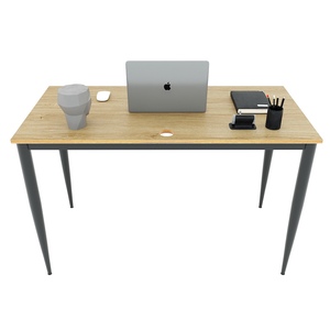 Escritorio Minimalista Moderno CONE II HBCN004 de 120x60cm, Madera Contrachapada con Revestimiento de Melamina, Patas de Hierro, Mueble de Oficina Resistente para Dormitorio - Product Image 5