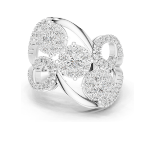 Anillo de Diamantes de Laboratorio de 1.298 CT para Mujer, Claridad VVS-VS, Diamante CVD, Oro de 18KT, 14KT, 10KT y Plata 925, Oro Rosa, Amarillo, Blanco - Product Image 1