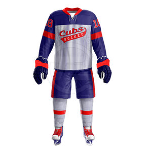 Meilleure vente d'uniforme de hockey sur glace unisexe 100% polyester Design personnalisable avec nom d'équipe OEM Style de jeu - Product Image 1