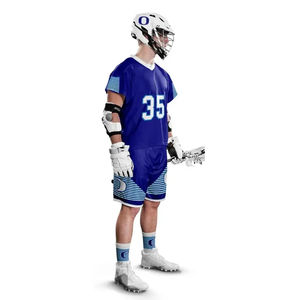 Uniforme de crosse réversible au design personnalisé, nouveau style de vêtements d'équipe à manches courtes, vêtements de sport techniques imprimés confortables - Product Image 2