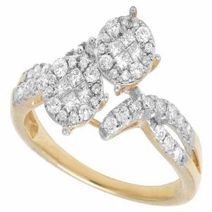 Elegante Anillo de Compromiso con Moissanita en Plata de Ley 925 con Piedras Laterales, Anillo de Boda con Incrustaciones de Diamantes, Joyería para Fiestas - Product Image 1