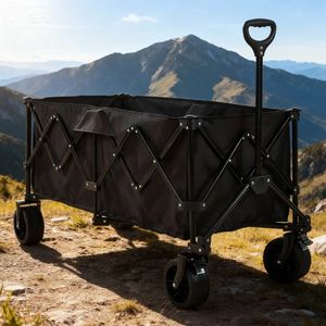 थोक बड़ी क्षमता कार्बन स्टील डबल परत आंसू प्रतिरोधी कपड़े तह शिविर कार्ट - Product Image 1