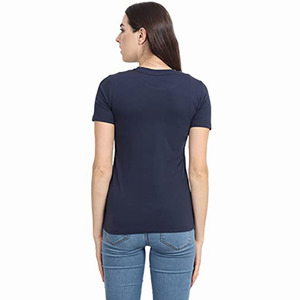 Camisetas de servicio OEM para dama Color gris Medias mangas Regular Fit O Cuello Slim Fit Camisetas de algodón - Product Image 4