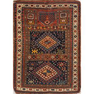 Alfombra Grande de Lana Anudada a Mano Kiaan Azul, Paem-1543, Diseño Geométrico Rectangular para el Hogar y el Pasillo, Alfombras Jaipur US - Product Image 1