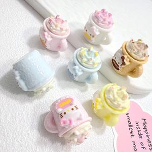 Charmes en résine en forme de tasse de chat mignon, accessoires de bricolage pour la fabrication de bijoux, décoration de coque de téléphone, charme pour coque de téléphone - Product Image 2