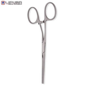 COOLEY Pinces pour bouledogue atraumatique Castaneda Mâchoires droites chirurgicales manuelles Tiges incurvées 4.7 ''12cm en acier inoxydable Mol - Product Image 4