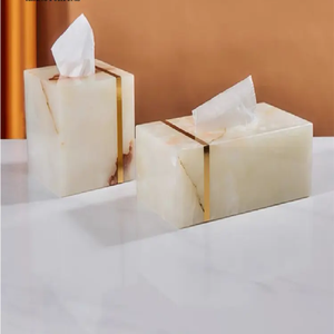 Boîte à mouchoirs en marbre de grande qualité Design attrayant pour la décoration intérieure Excellente vaisselle pour le bureau ou la maison - Product Image 2