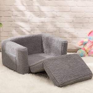 Canapé-lit 2-en-1 Sherpa pour enfants, <span class=keywords><strong>fauteuil</strong></span> <span class=keywords><strong>convertible</strong></span> pour enfants, mobilier moderne en peluche pour enfants - Product Image 5
