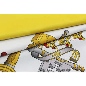 Bandera del Vaticano de 3x5 pies, doble cara, para jardín, católica, para exteriores, con 2 ojales de latón y 4 filas de costuras inferiores - Product Image 3