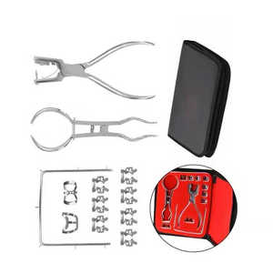 Outils de barrage en caoutchouc de dentiste | Kit de perforateur de barrage en caoutchouc en acier inoxydable d'instrument dentaire | Ensembles de pinces de barrage en caoutchouc dentaire - Product Image 1