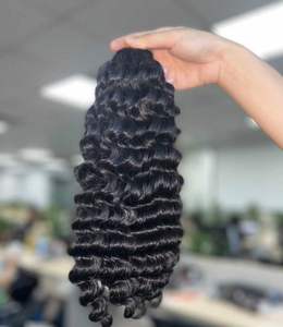 Deep Wave 3 Lace Frontal Remy Extensions de cheveux Trame unique Cuticule alignée Cheveux bruts vietnamiens de qualité Vagues profondes Paquets de cheveux - Product Image 5