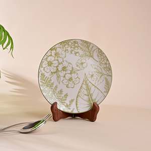Ensemble de 2 assiettes en porcelaine Hazel de 7,8 pouces pour la vaisselle et la décoration de fête - Product Image 5