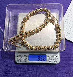 Sangle de téléphone personnalisée <span class=keywords><strong>perle</strong></span> perlée or cuivre bracelet de téléphone 30CM 38CM 123CM Correa De Movil De Bolas chaîne de charme de téléphone - Product Image 2