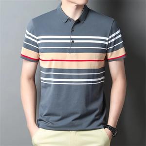 100% Polos transpirables de algodón orgánico 2025 Polos casuales de primera calidad para hombres Camiseta Polo de diseño elegante - Product Image 2