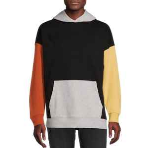 Sudadera con capucha lisa de sarga de 260Gsm con estampado bordado y logotipo personalizado 100% de poliéster sudaderas con capucha sueltas de talla grande en blanco para hombre - Product Image 6