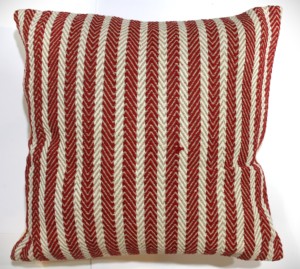 Housse de coussin en coton tissé avec logo personnalisé, design luxueux, écologique, lavable, rayée, pour un usage domestique - Product Image 1