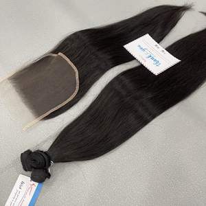 Listo para enviar 100% Extensiones de cabello humano Remy vietnamita al por mayor Cabello de trama negro natural a la venta en stock - Product Image 5