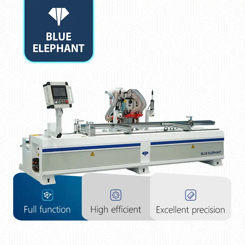 Fabrication de trous de serrure de porte trous de charnière c n c perceuse automatique avec système d'injection d'huile pour portes en bois portes ignifuges