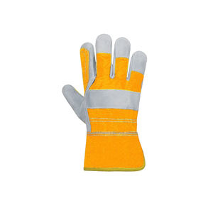 Guantes de trabajo hechos de cuero antideslizante de alta calidad Color sólido Mano de seguridad resistente Guantes de trabajo de precio barato - Product Image 4