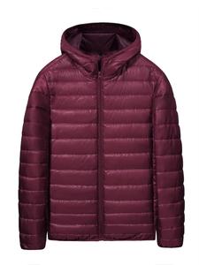 Vestes pour hommes Mode d'hiver Design personnalisé élégant Vêtements d'extérieur pour hommes à capuche Manteau gonflé en duvet de plumes Veste gonflée pour hommes - Product Image 2