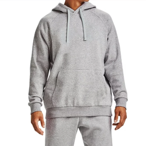 Sweat à capuche XL en coton et polyester tricoté personnalisé pour hommes, col à capuche long à motif uni et décontracté pour l'automne, logo personnalisé - Product Image 2