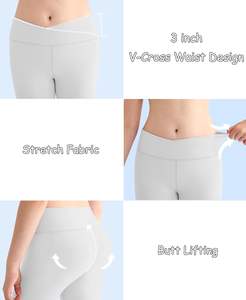 Leggings doux en tricot pour enfants, tissu extensible léger, respirant, ajustement confortable, vêtements de jeu au quotidien, vente en gros, imperméable - Product Image 4