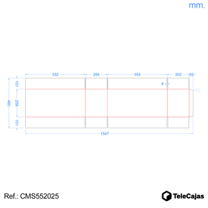 Caja De Cartn Marrn De 55x20x25 cm Econmica Y Funcional Con Solapas Sin Asas Para Envos Y Almacenaje - Product Image 5