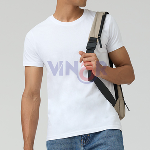 T-shirts à impression personnalisée pour hommes T-shirt à logo personnalisé T-shirt d'été pour hommes T-shirt à manches courtes de couleur unie T-shirt personnalisé en coton - Product Image 2