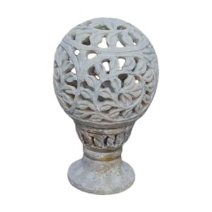 เชิงเทียนหินสบู่พร้อมผลิตภัณฑ์แกะสลักแฮนด์เมดสำหรับตกแต่งบ้าน - Product Image 5