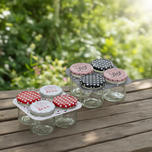 HI Einmachgl.210ml MD Love/Pu.4er Pots en verre - 8 VPE - Product Image 3