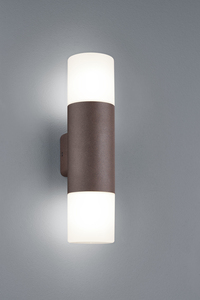 Lampada da parete doppia Hoosic, finitura ruggine, 2xE27 IP44 (Trio Lighting 222260224) - Product Image 2